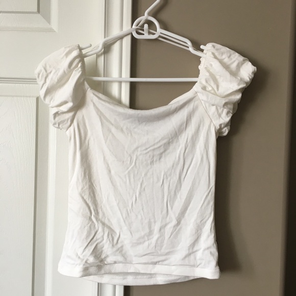Dynamite White Puff Short Sleeve Top - Picture 2 of 4